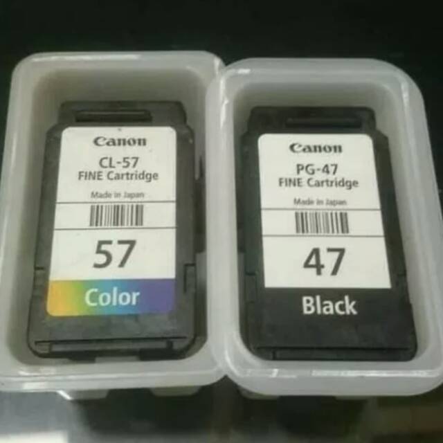 Cartridge bekas canon 47 black dan 57 color kering belum pernah refil