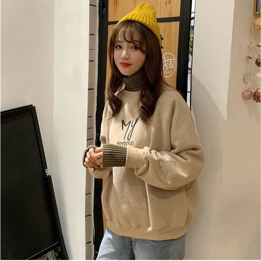 Sweater Oversize wanita MY YOUYOU Sweter cewek trend kekinian