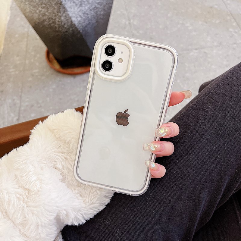 3in1 Hard Case Pelindung Lensa Warna Permen Untuk IPhone 6 6S Plus 7 8 Plus X XR XS Max 11 Pro Max SE 12 13 Pro Max