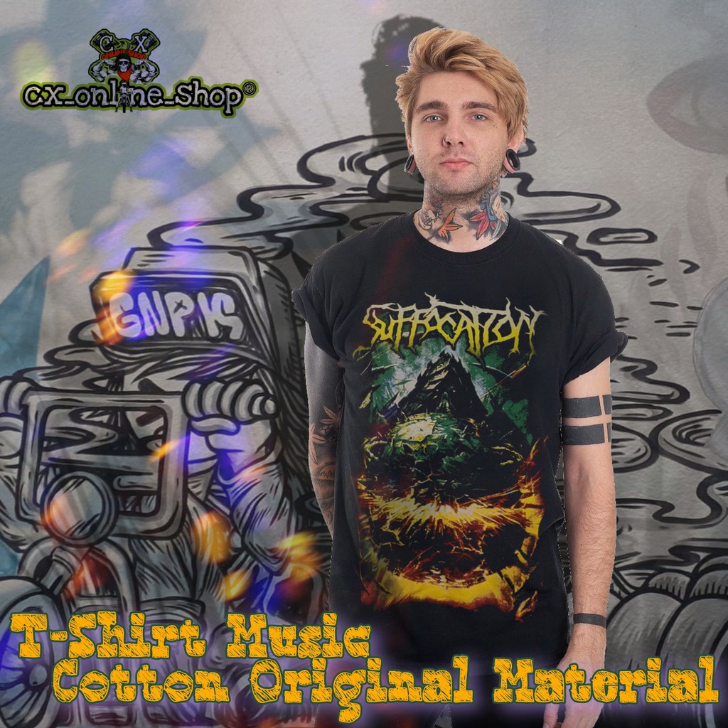 KAOS MUSIK DEATH METAL SUFFOCATION ║ TERLENGKAP KAOS BAND MUSIK METAL  ║ KAOS DISTRO MUSIK