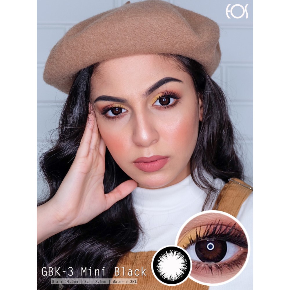 Softlens EOS GBK - 3 Mini Soft Lens Mia Black Hitam Choco Coklat Brown Soflens Minus Murah