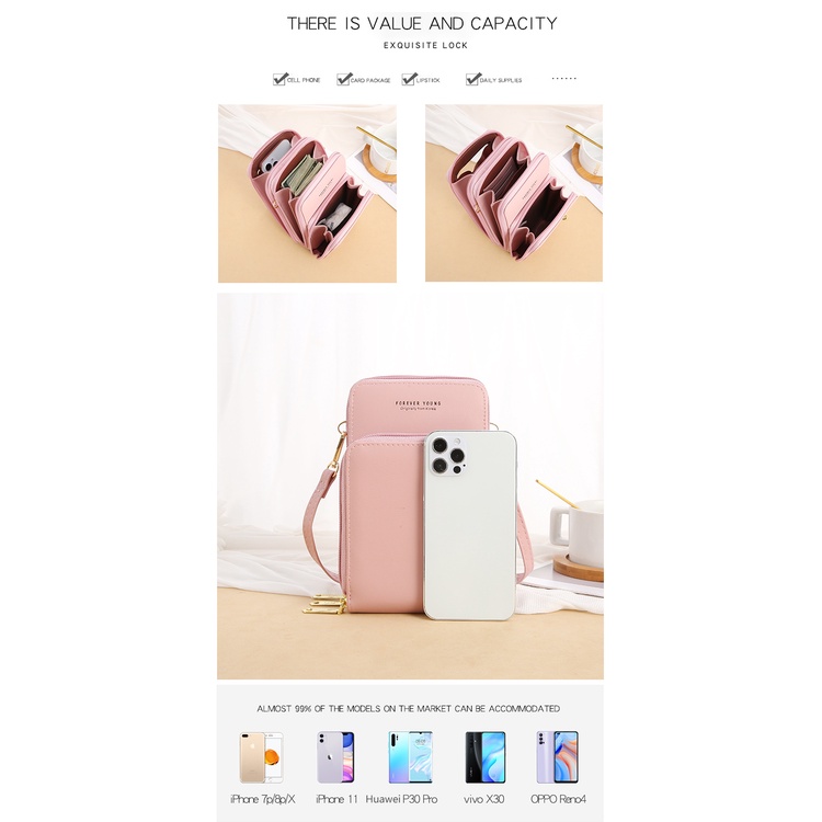 Dompet HP Wanita Touch Screen / Layar Sentuh / ORI FOREVER YOUNG Dompet Panjang / Tas Selempang 399