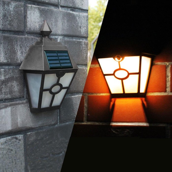 [WS] LAMPU DINDING SOLAR CELL LED CLASSIC WATERPROOF OUTDOOR TENAGA MATAHARI / TENAGA SURYA