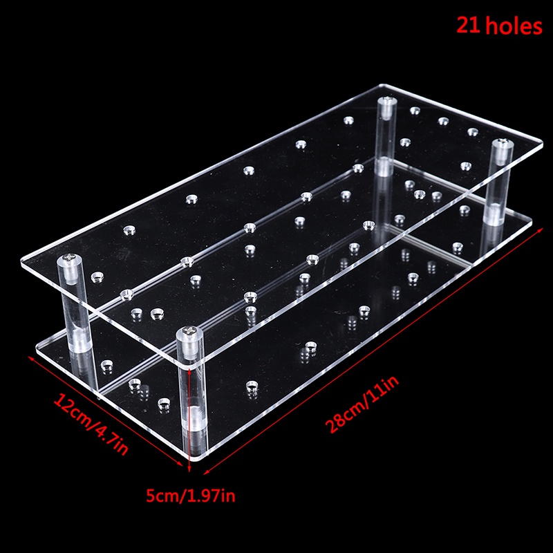 Stand Holder Display Permen Lolipop Bahan Akrilik Dengan 21 Lubang