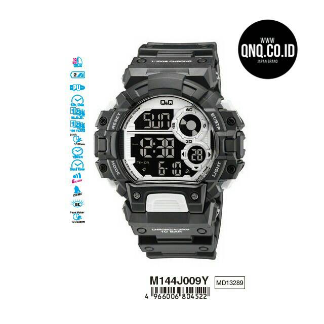 Jam tangan QnQ QQ Q&Q M144J009Y Sport Cowok Pria Digital Original