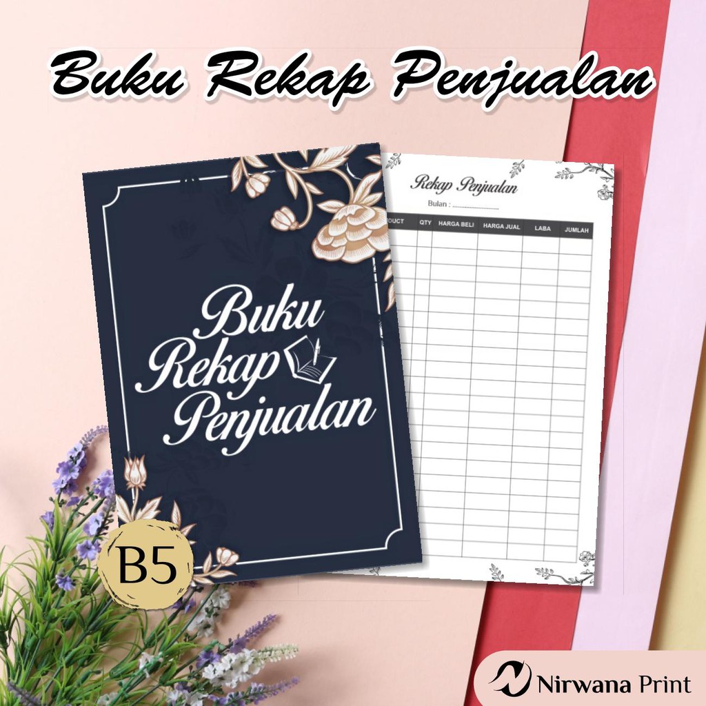 BUKU REKAP PENJUALAN OLSHOP | BUKU LIST ORDER CUSTOM NAMA DAN LOGO OLSHOP