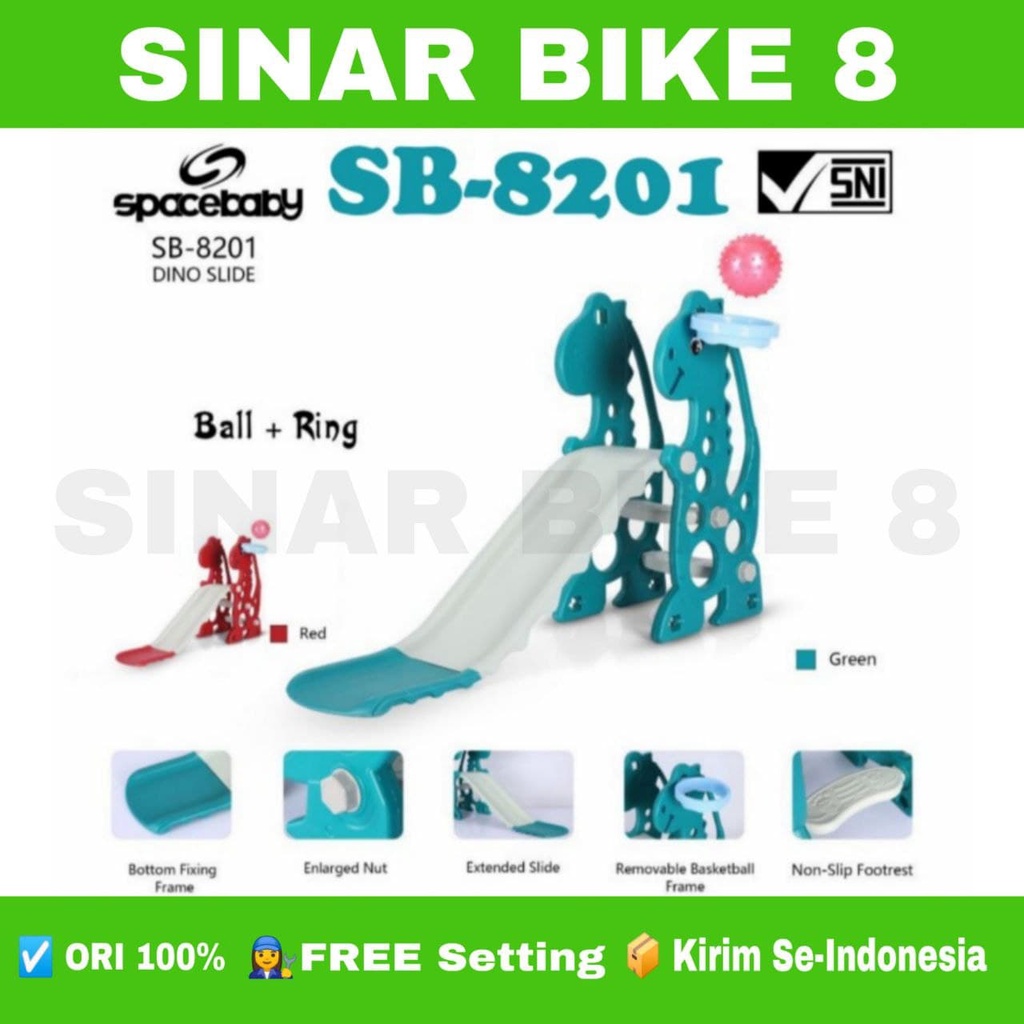 Mainan Anak SPACEBABY SB 8201 Perosotan Slide Model Dino