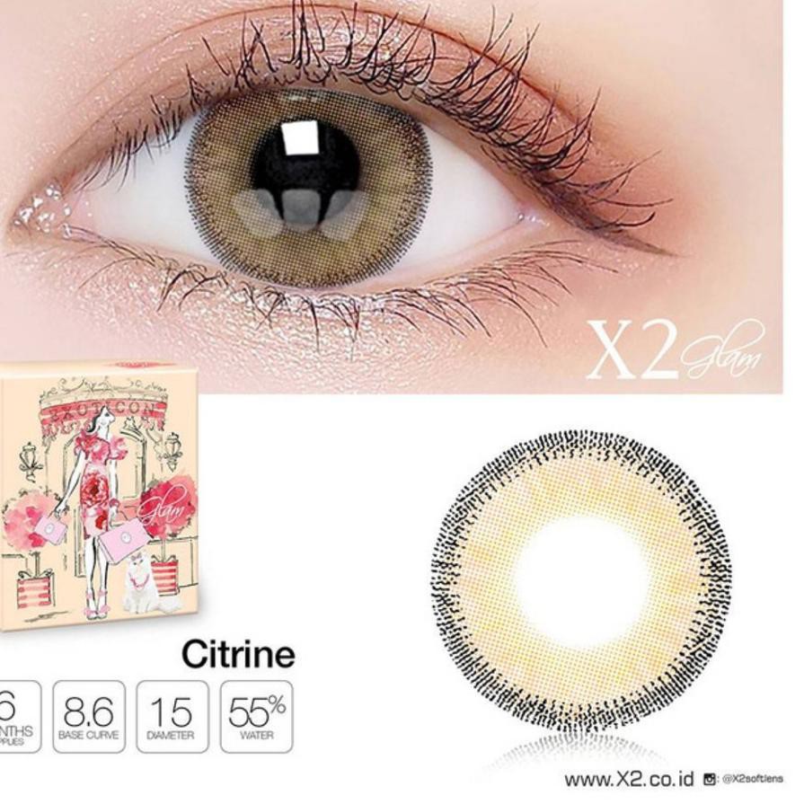 ✱ SOFTLENS X2 GLAM CITRINE MINUS -0.50 s/d -5.00 / X2 GLAM ☚