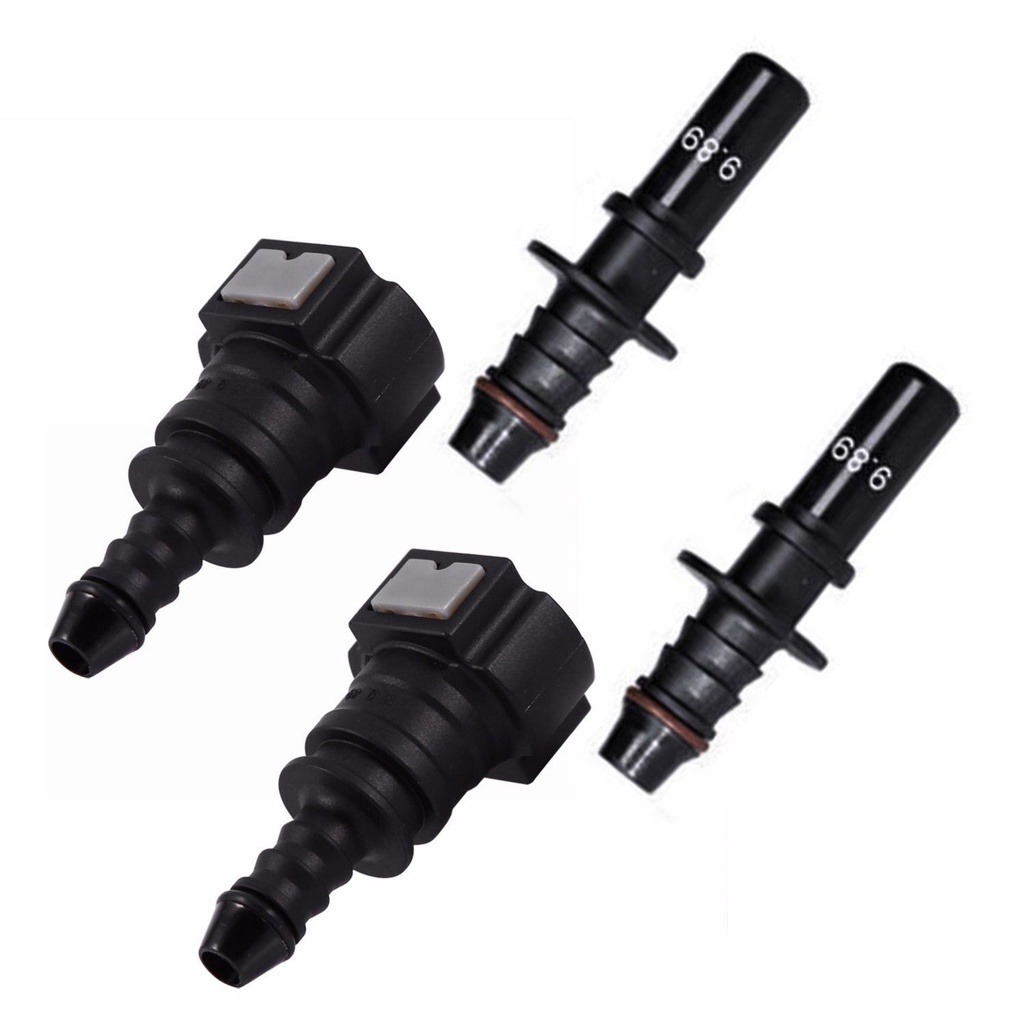 TOP 2 Set Useful Fuel Line Coupler Automotive Quick Release Hose Connector Auto Car Black Practical Disconnect Connectors