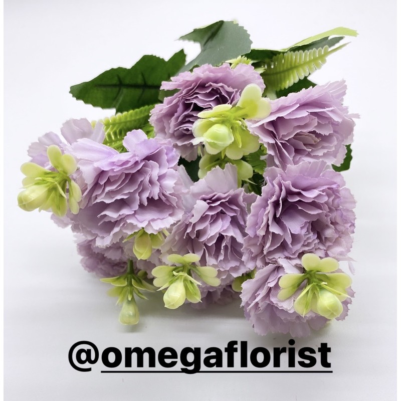 Anyelir X 10 Bunga Artificial/Bunga Plastik/Bunga Dekorasi/Dekorasi Pernikahan/Pernikahan-Ungu