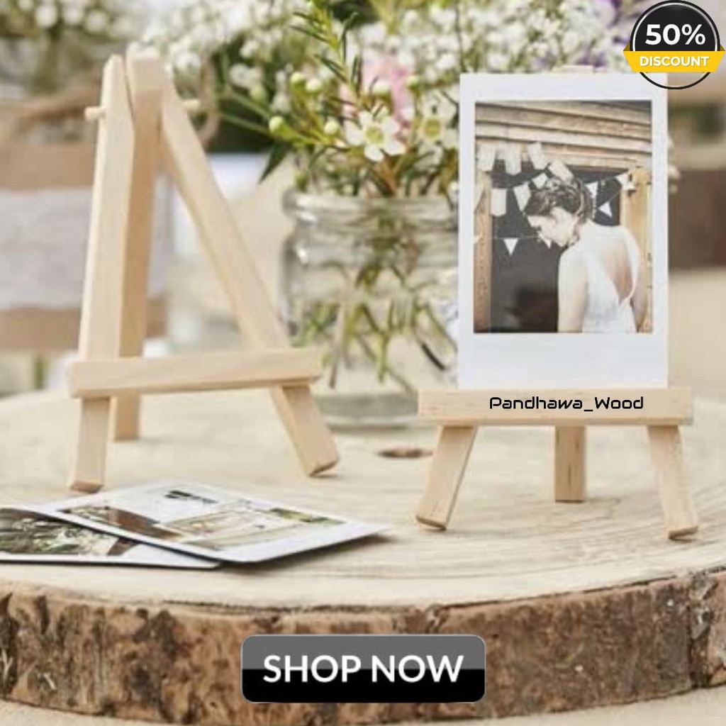 Stand Frame photo kayu/Mini Easel Stand WoodeN