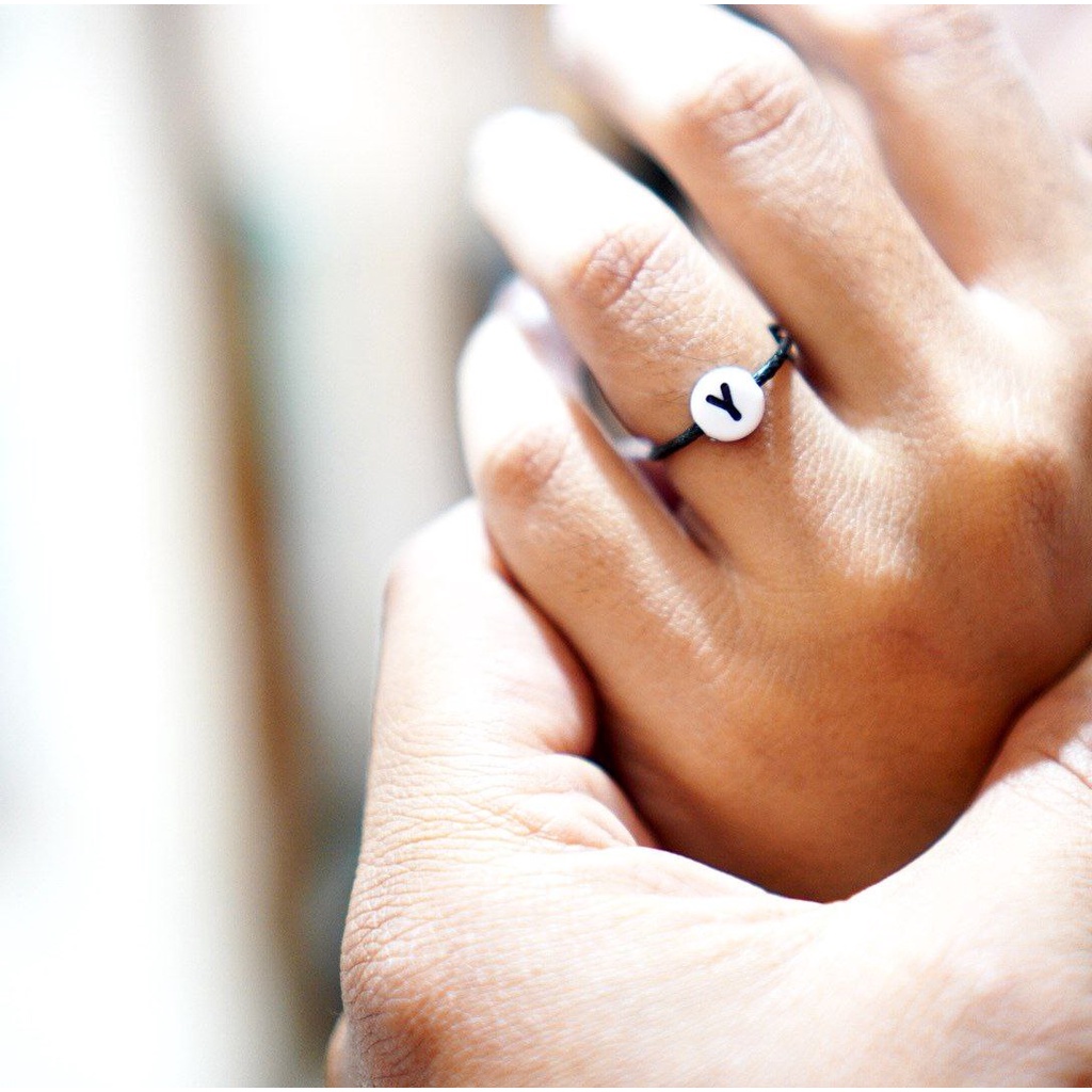 CINCIN INISIAL / cincin custom huruf kamu / foto realpict-8
