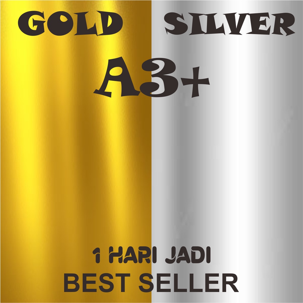 

CETAK STIKER GOLD / SILVER A3+ / STIKER LABEL MENGKILAP / STIKER SEGEL PRODUK +FREE CUTTING