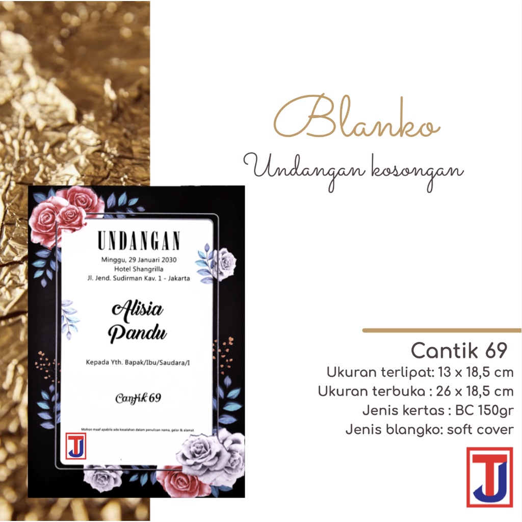 Blangko / Blanko Undangan Pernikahan / Khitan - Cantik 69