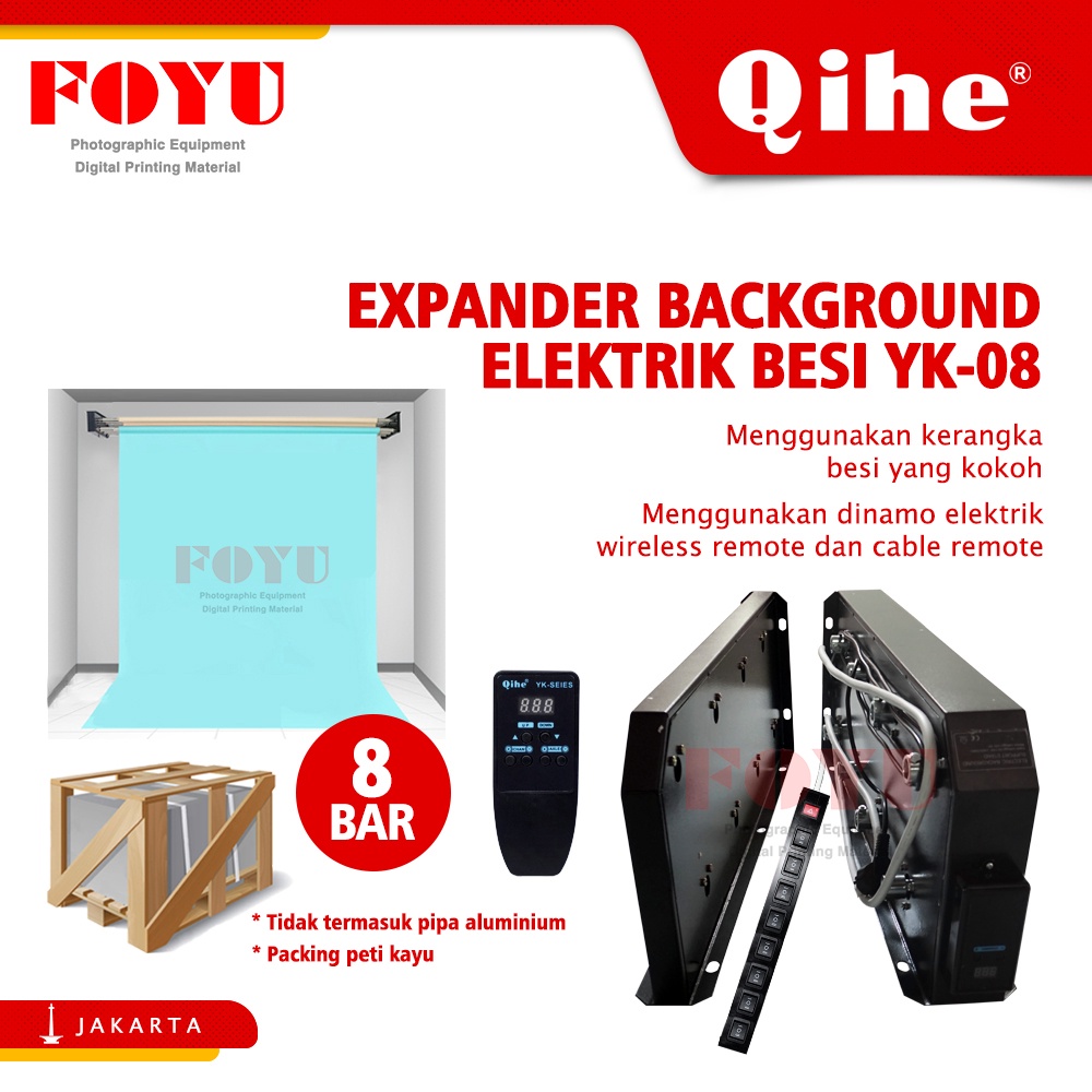 Expander Background Elektrik Besi 8 Slot Bar Wireless Remote YK-08
