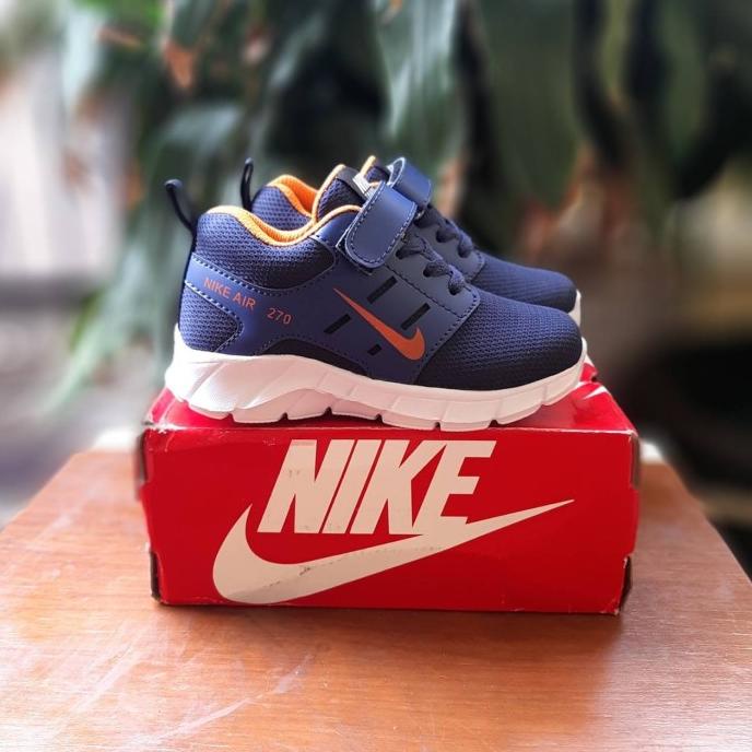 ANY4R SEPATU ANAK SEKOLAH SD LAKI LAKI DAN PEREMPUAN NIKE AIR 270 FULL BLACK -L;