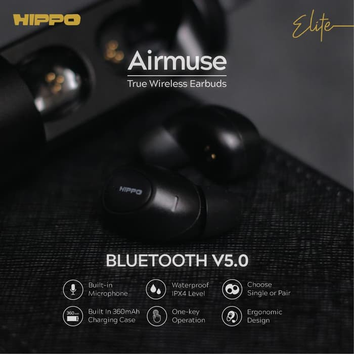 Hippo Elite Airmuse True Wireless Earbuds Bluetooth V5.0