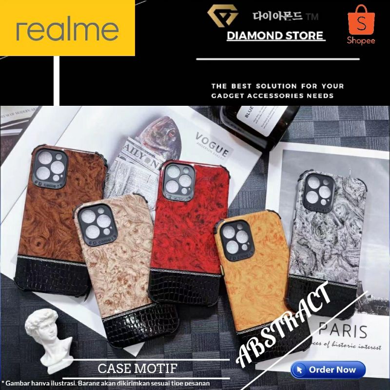 REALME SOFTSHELL CASE MOTIF ABSTRAK REALME C21Y