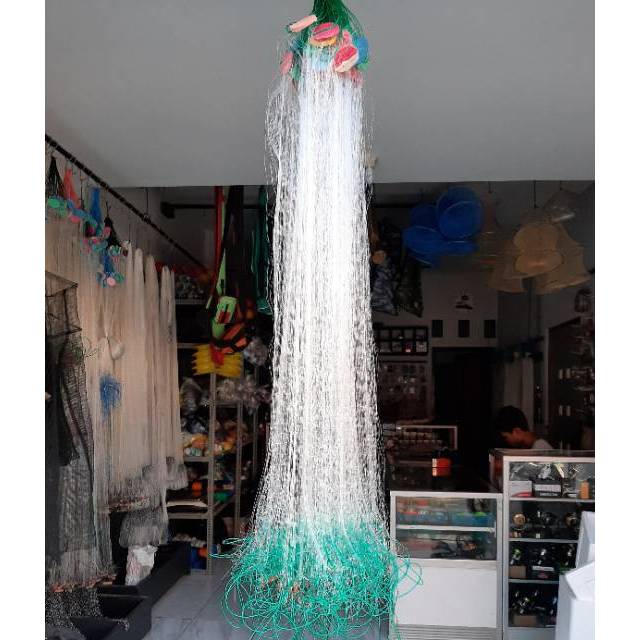 RB Jaring Ikan Siap Pakai 3 Lapis Tinggi 1m Panjang 20m Jaring Ikan Murah Jaring Ikan Bentang Jaring