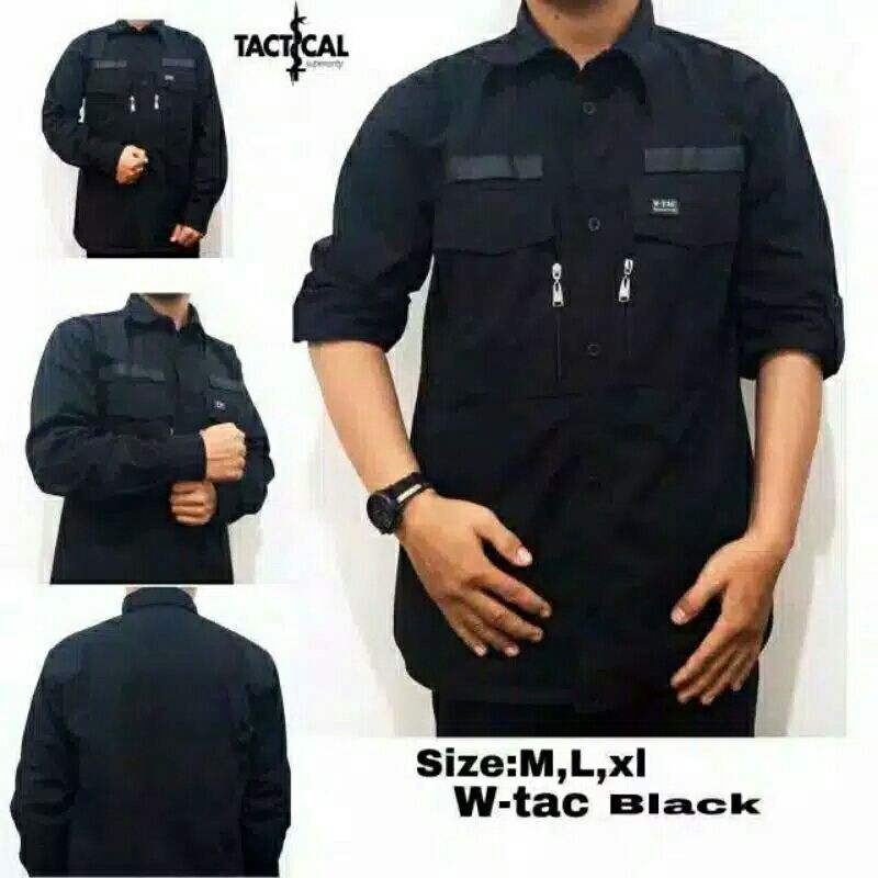 Kemeja Tactical W-TAC tangan Panjang / Baju Tactical Lapangan PDL.