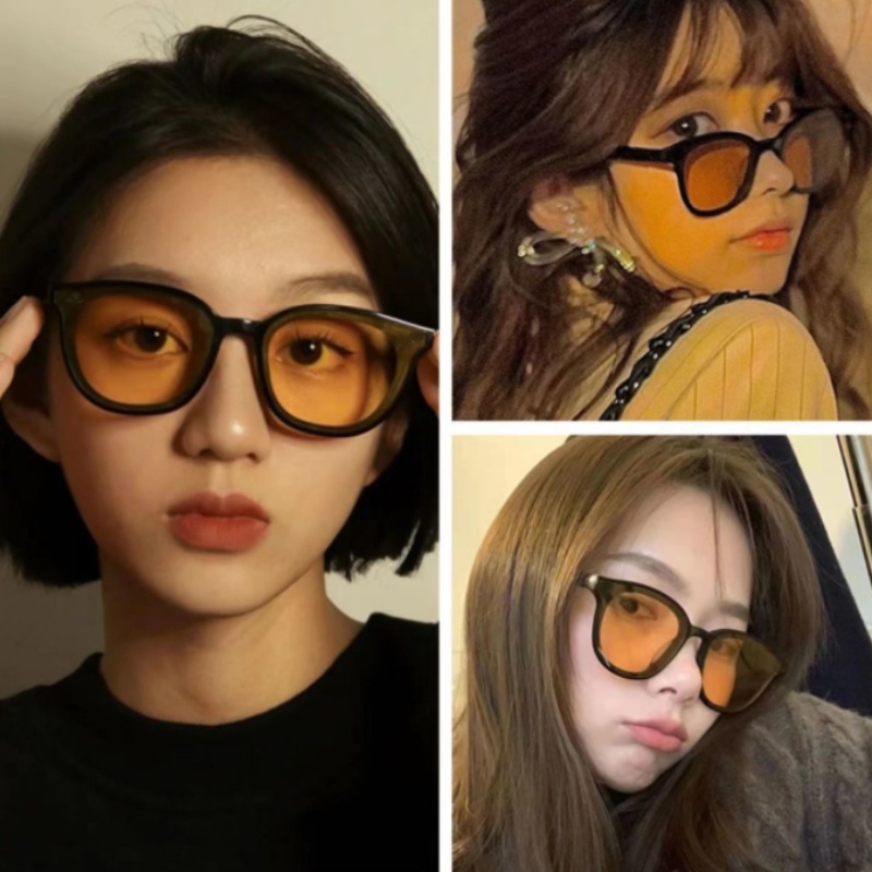 (YUZHU) Kacamata Pelindung Matahari Bingkai Persegi Fashion Korea Baru Permen Warna UV Perlindungan Sunglasses