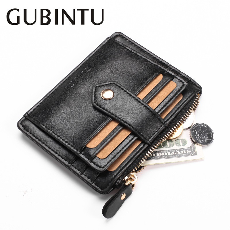 ORIGINAL GUBINTU DOMPET MINI KARTU DENGAN SLETING BAHAN KULIT SINTETIS 1028