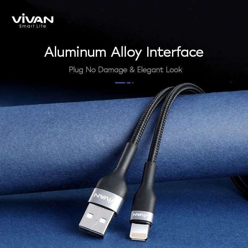 Kabel Data Vivan VXM100S Silver- Fast Charging