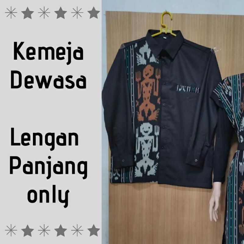 [Ready Stock] Set Couple Tenun Troso, Busana Couple, Tenun Ethnic, Dress Tenun, Kemeja Tenun Troso