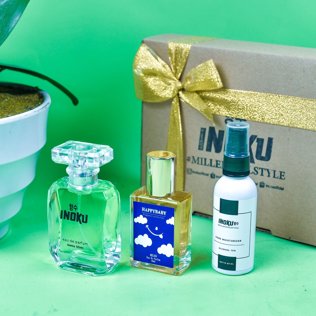 Hampers Parfum Inoku Seung x Happy Baby - Parfum Cowok &amp; Cewek – Hampers Parfum Isi Dua – Eau de Parfum