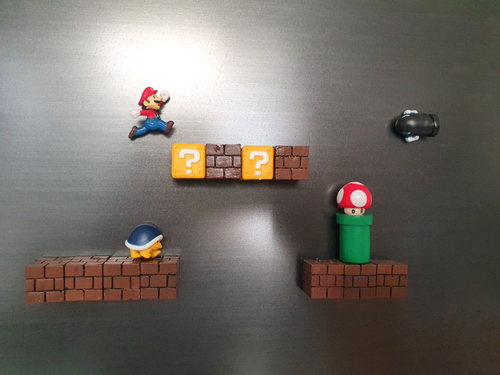 Stiker Kulkas Model Super Mario Magnetik Untuk Dekorasi Kulkas