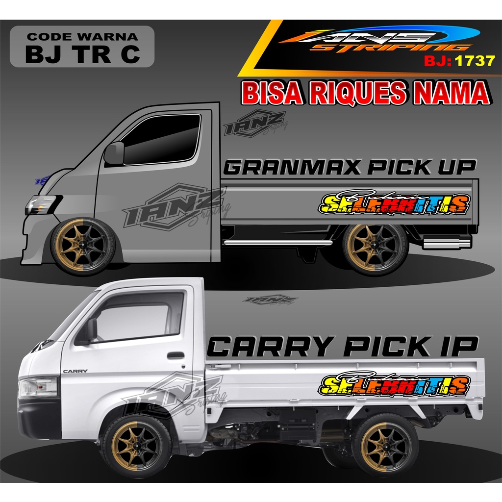 STICKER TULISAN BAK SAMPING SELEBRITIS GRANMAX PICK UP / STICKER BAK SAMPING GRANMAX / DECAL STICKER GRANMAX PICK UP