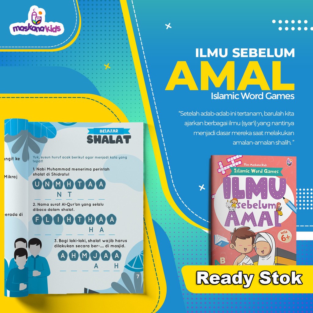 Buku Paket Islamic Word Games (3 Buku) Maskana Kids