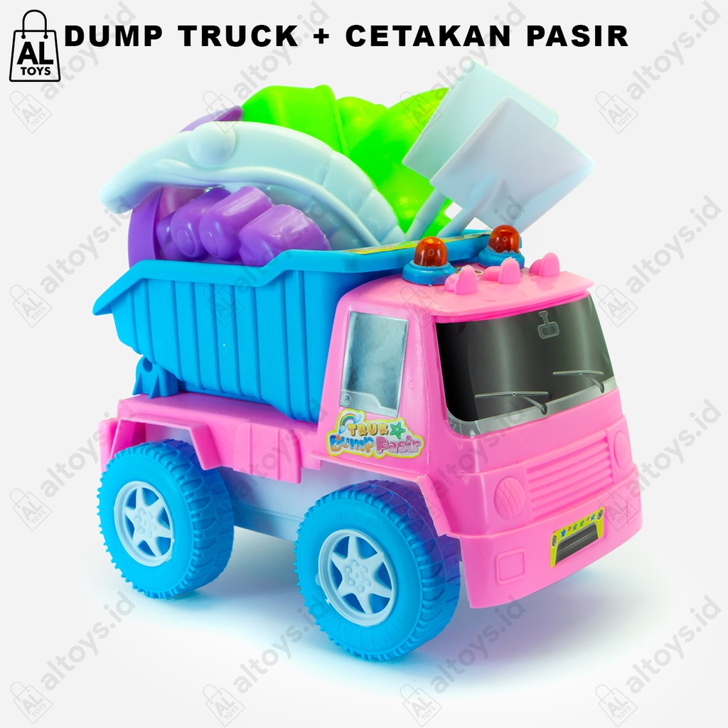 MAINAN DUMP MX06 TRUCK PASIR MOBIL MOBILAN TRCUK PASIR DAN CETAK PASIR DI MAINKAN DI TANAH ATAU PASIR