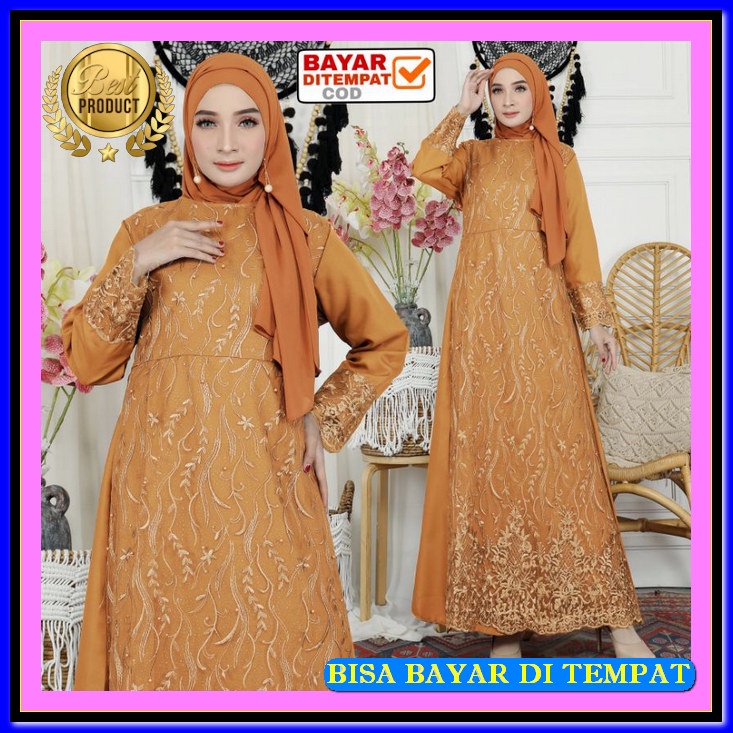 Ranaya Dress Set Baju Pakaian Fashion Muslim Wanita Gamis Perempuan Remaja Dewasa Orang Tua Kekinian