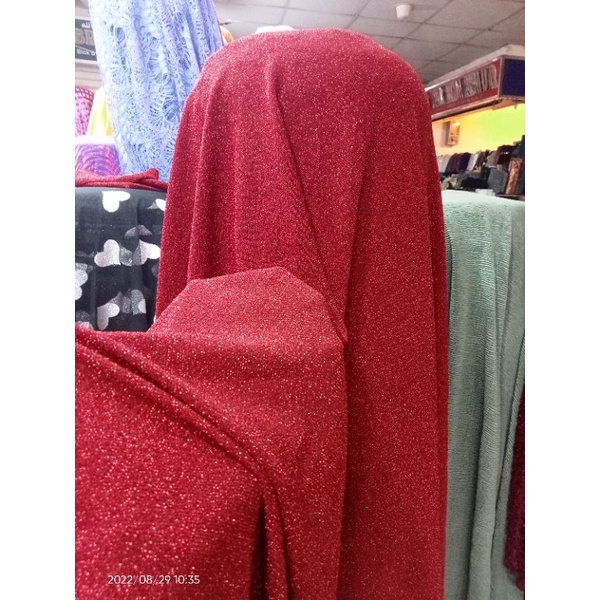 1/2 meter kain spandek gliter/bahan antik gliter