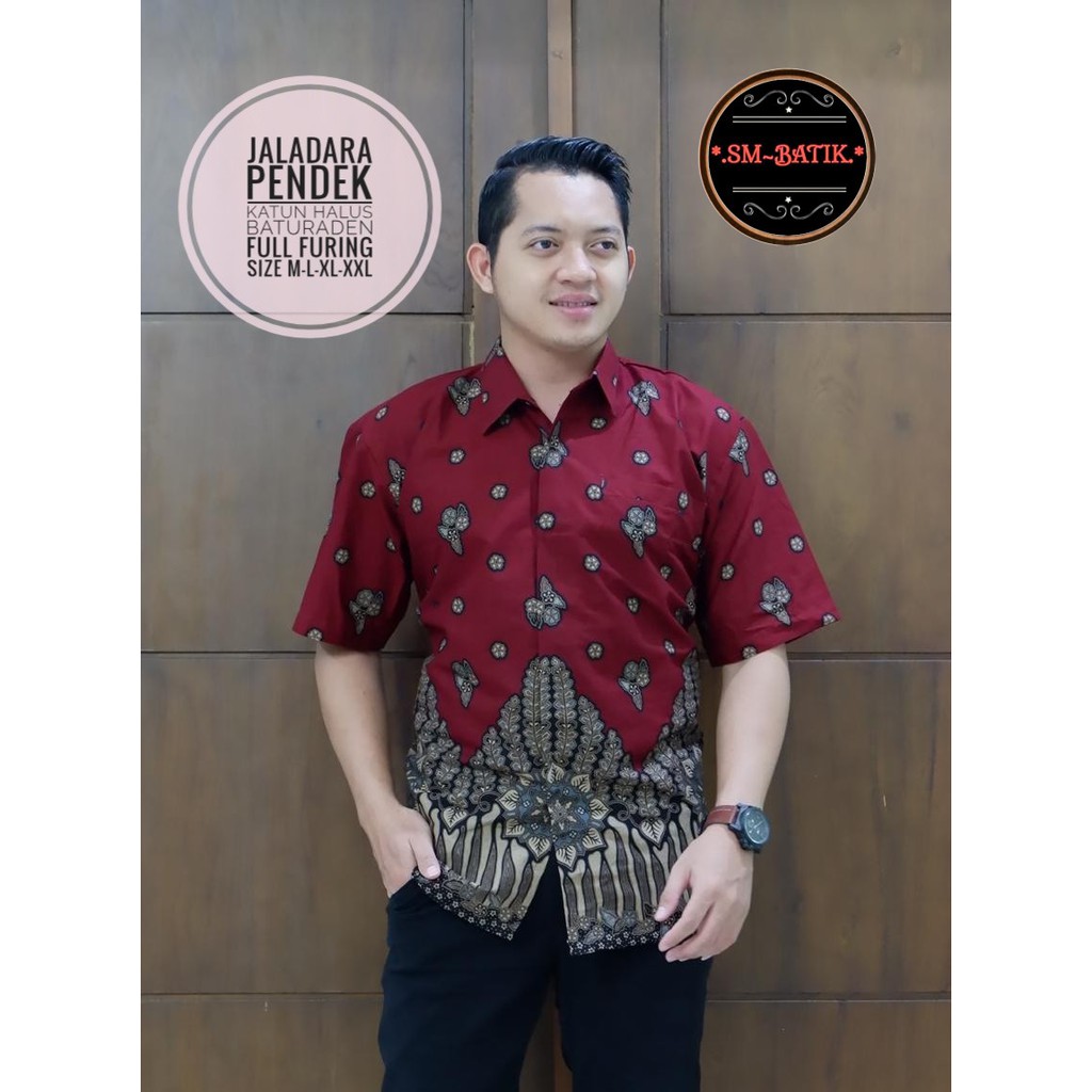 JALADARA SM BATIKSOLOAMANAH KEMEJA BAJU BATIK PRIA SOLO LENGAN PENDEK PANJANG LAPIS FURING ATASAN BATIK PREMIUM MODERN KATUN HALUS PANJI LESMONO ADIWANGSA GOLD PERMANA MERAH ASWANGGA 6 PARANG DIRGA GODONG BIRU DADU CAKRAWALA PEKSI BAMBU GUNARDO 2 NIRWANA