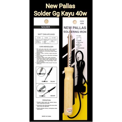 New Pallas Solder Soldering Iron Gagang Kayu 40W