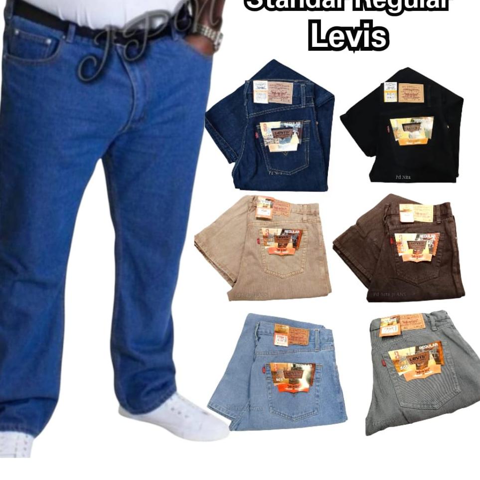 Serbuuuu.. BIG SIZE CELANA JEANS PRIA REGULAR FIT JUMBO PUTIH 45 / JEANS PRIA JUMBO PUTIH 45