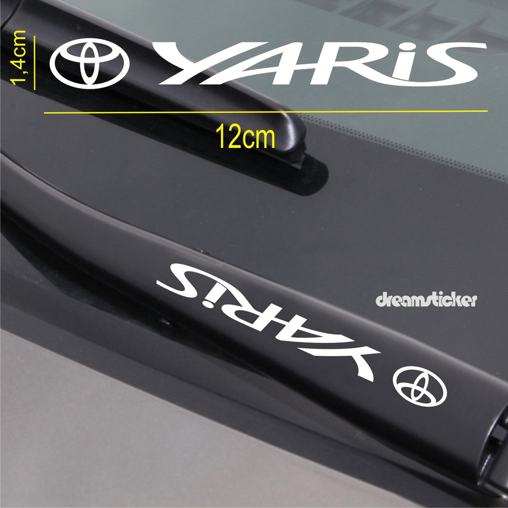 Sticker Wiper Mobil Toyota Yaris 2buah Cutting Stiker Variasi Modifikasi Keren Unik Murah Shopee Indonesia