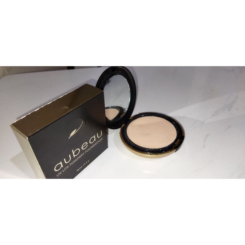 Aubeau Bedak UV Lite powdery foundtion Natural 03  dan  Beige  05  poncelin 02