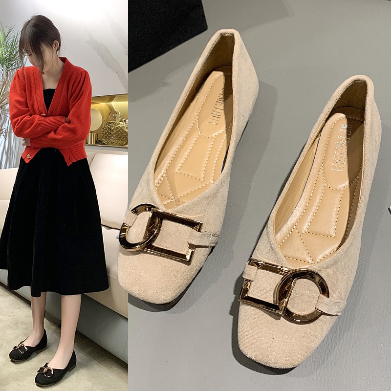 aid 0340, sepatu flat wanita import fashion sepatu slip-on cantik terkiniian laris best seller termurah