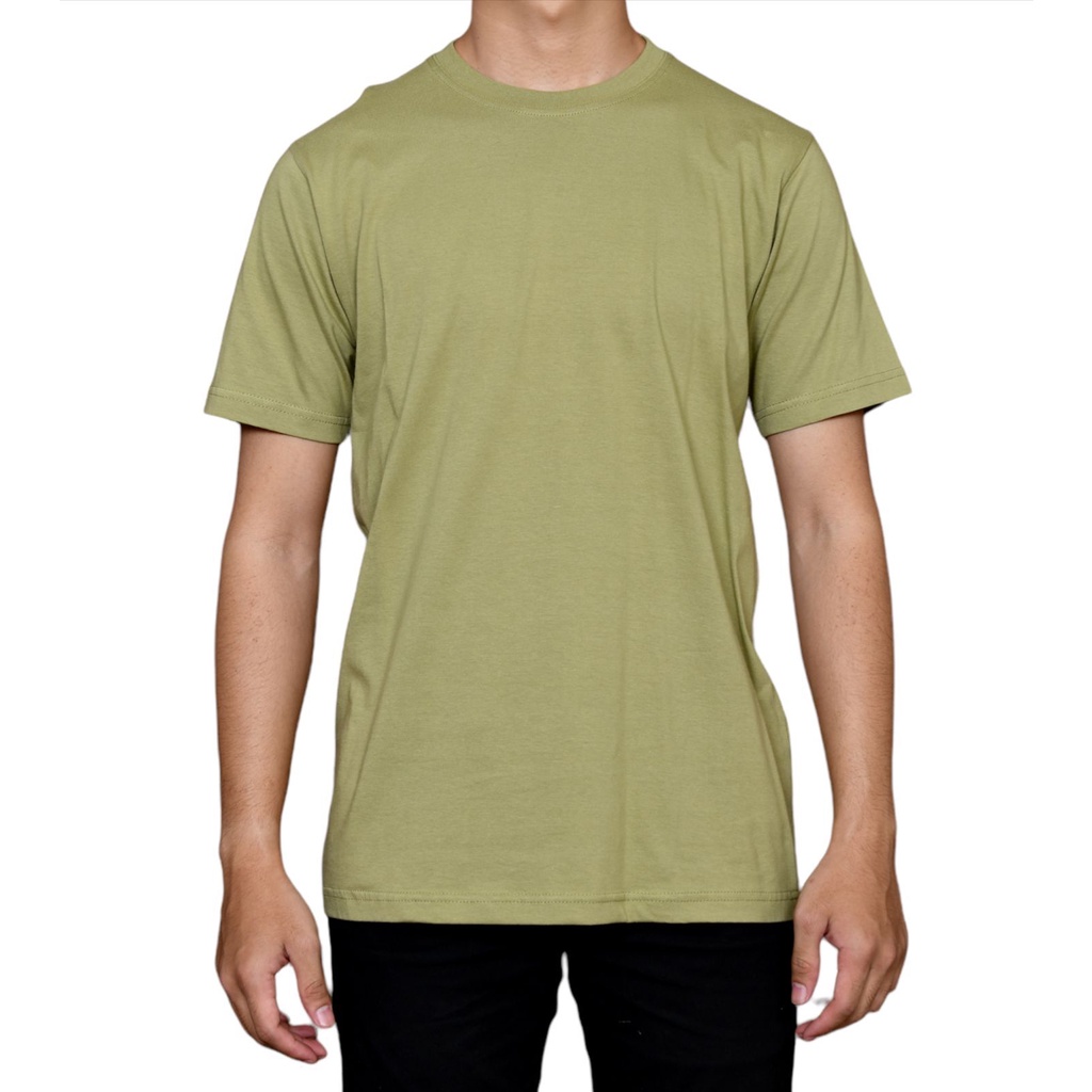 Jual Kaos Polos Olive Green Unisex Cotton Combed 30s Shopee Indonesia