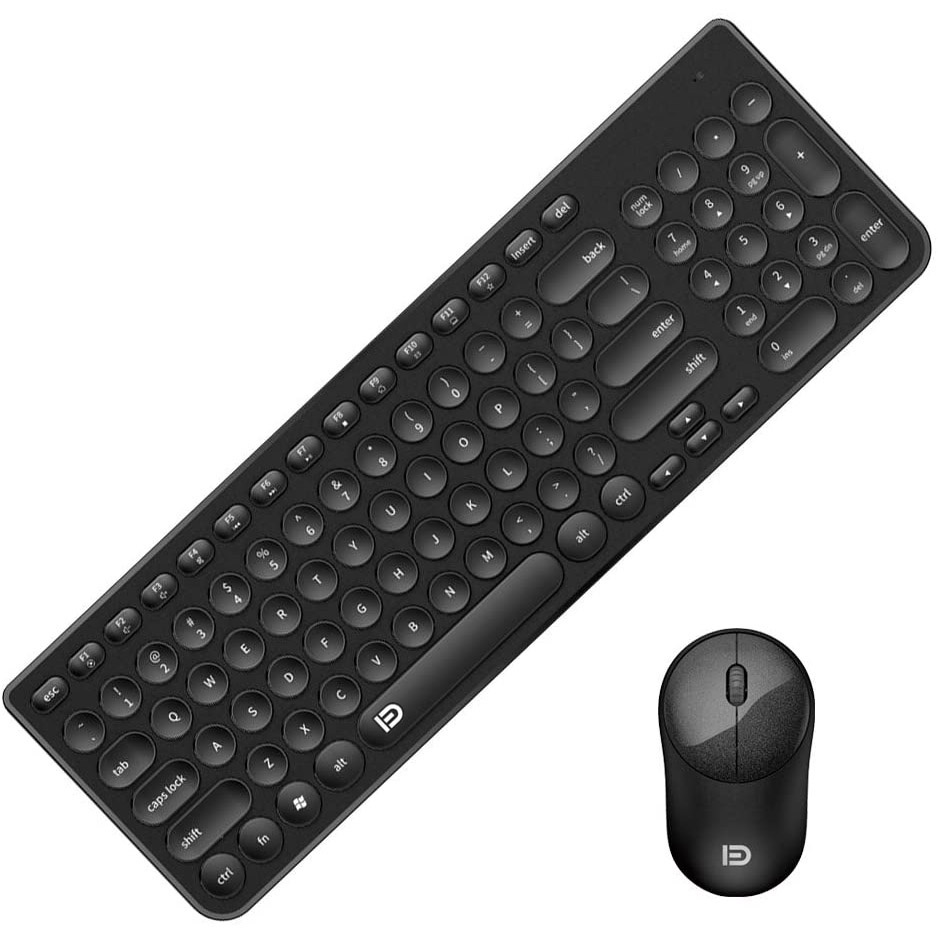 FD Wireless Keyboard Mouse Combo Ergonomis 2.4GHz - IK6630 - Black