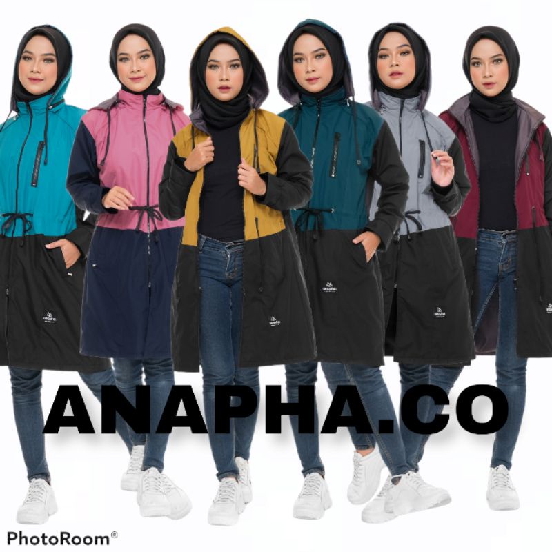 ANAPHA jaket parka muslimah kombinasi jaket cewe kombinasi parka syar i hijabers muslimah