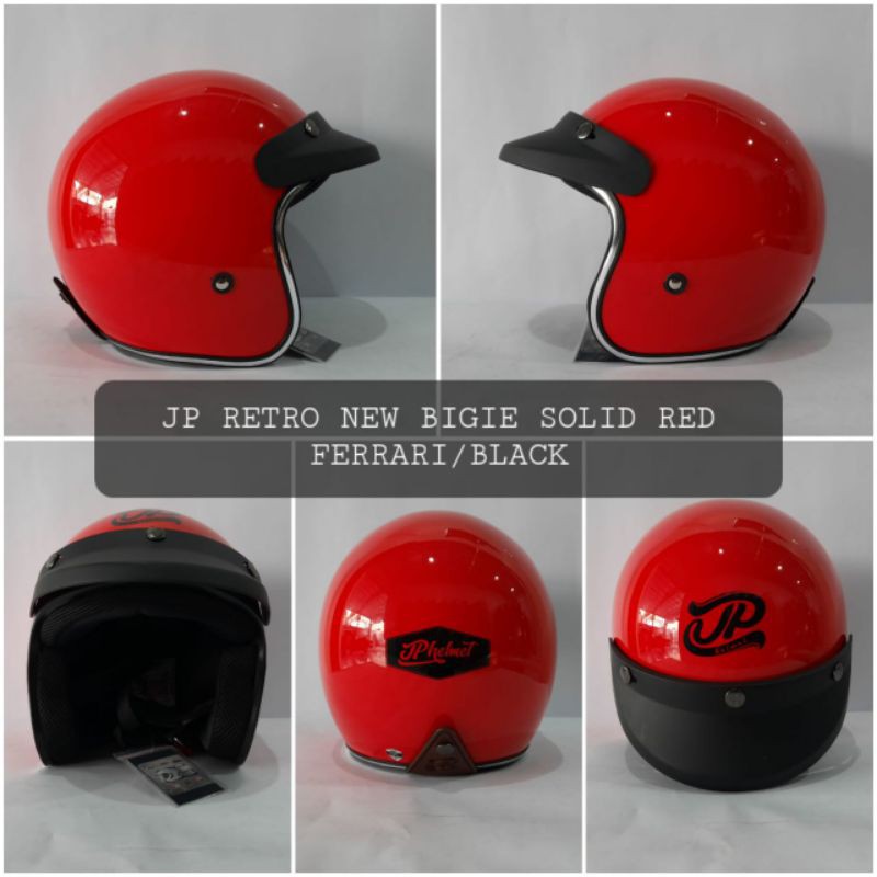 HELM BOGO JPX_JP NEW BIGIE_SOLID - RED FERRARI/BLACK