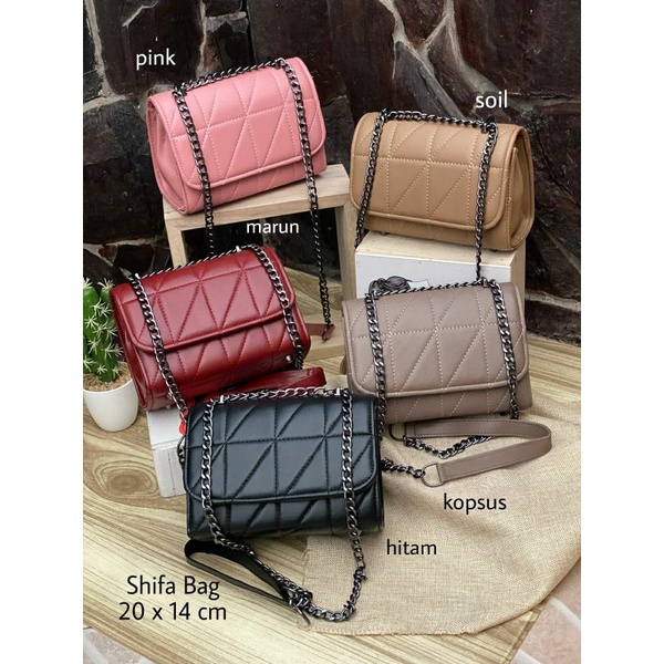 tas slempong wanita terkini size 20x 14 cm