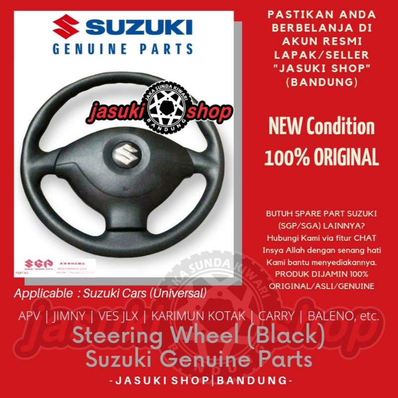 Steering Wheel Setir Stir Suzuki Karimun Kotak APV Jimny Katana Vitara Escudo Sidekick Baleno Carry 