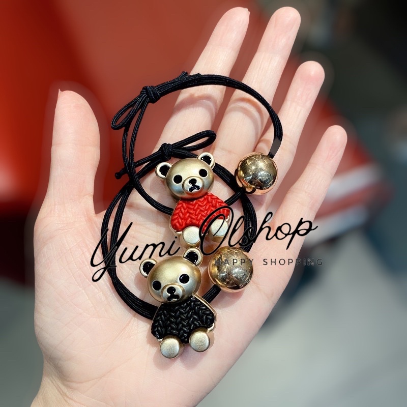 kuciran/Karet Rambut korea motif teddy bear