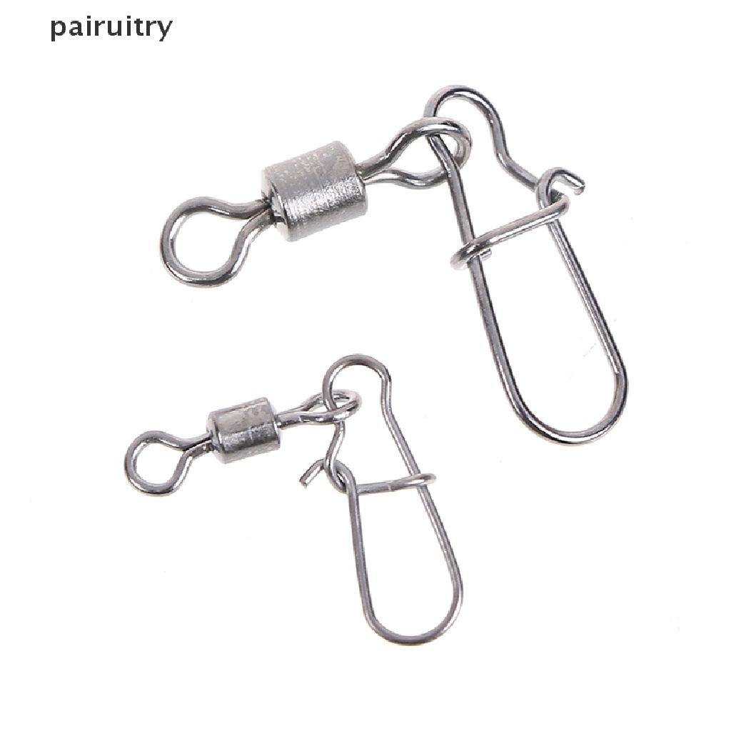 Prt 200Pcs Kilikili Pancing rolling swivel Bahan stainless Steel PRT