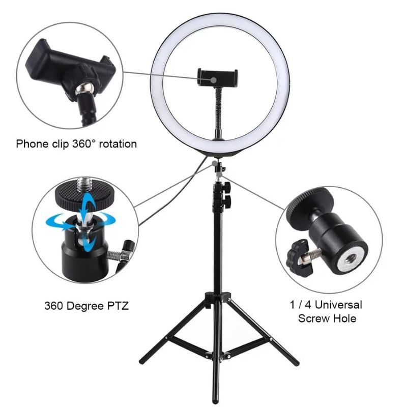 PROMO FREE TRIPOD..Lampu LED Ring Light 26 cm / Lampu Tik Tok